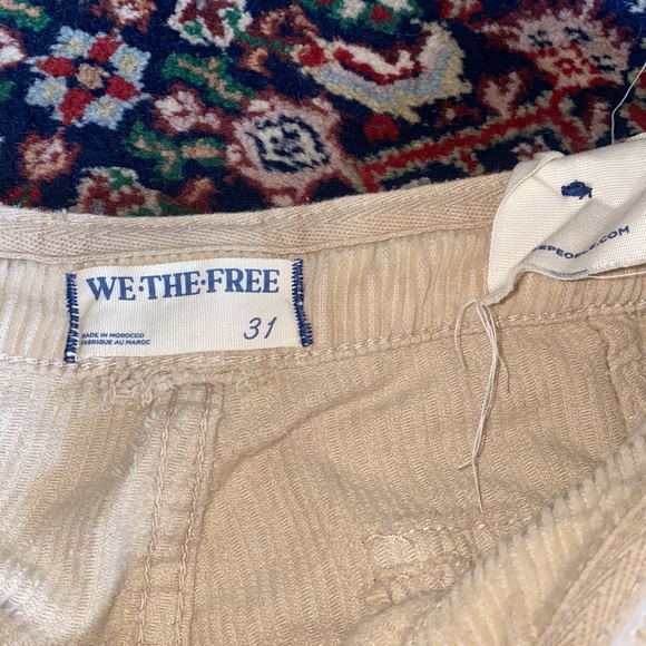 Free People We the Free. Beige corduroy slouch pants  fashion and roomy pockets - Picture 7 of 12